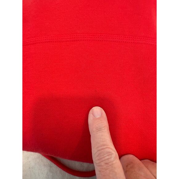 Champion Authentic Sweatshirt Mens Size Large Graphic Logo Pullover Red Hoodie - Picture 10 of 11